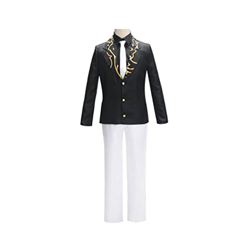 Kibutsuji Muzan Cosplay Kostüm Anime Jacke Hemdhose Krawatte mit Hut -Outfit,Black-M von KEYGEM