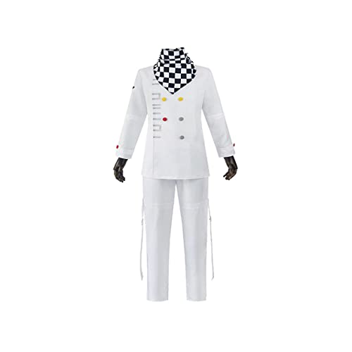 Kokichi Oma Cosplay Kostüm White School Uniform Halloween Anzug Mit Schal,XXL-White von KEYGEM