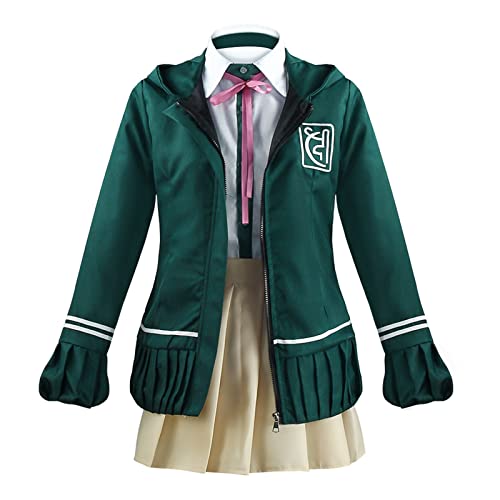 Nanami Chiaki Cosplay Kostüm JK High School Uniform Halloween Sailor -Kostüm,Green-M von KEYGEM