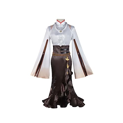 Ningguang Cosplay Kostüm Kleid Game Charaktere Uniform Full Set Halloween,Set-M von KEYGEM