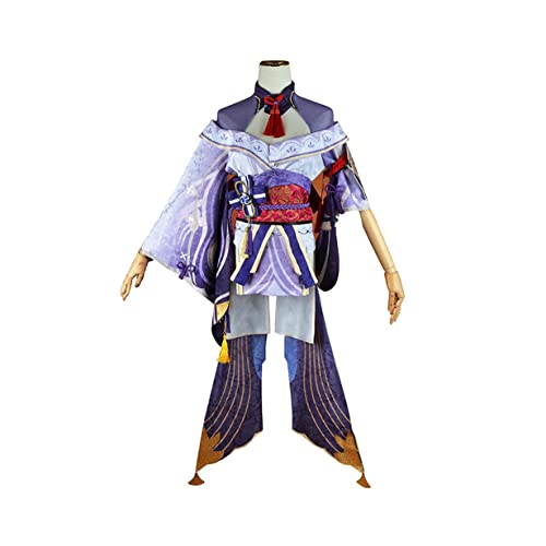 Raiden Shogun Cosplay Kostüm Game Uniform Kleid Full Set Halloween Party,Set-L von KEYGEM