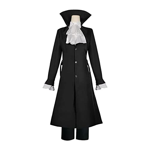 Ryunosuke Akutagawa Cosplay Kostüm Schwarze Uniformen Anzug Karneval-Kleidung,XXL-Black von KEYGEM