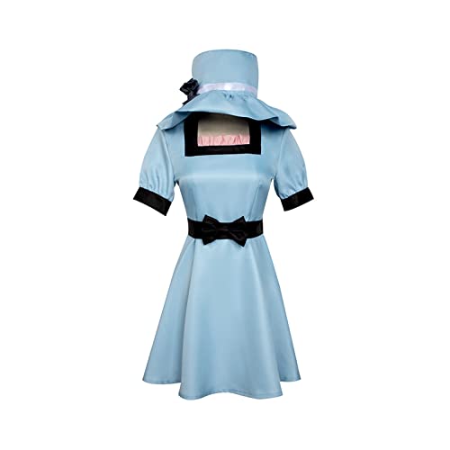 Shiina Mayuri Cosplay Kostüm Karneval Blaues Kleid mit Hut vollständiges Set,Blue-XL von KEYGEM