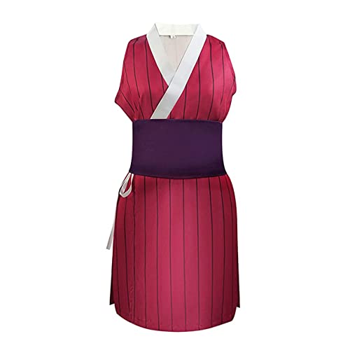 Suma Hinatsuru Makio Cosplay Kostüm Kimono Kleid Uniform -Outfits für Halloween,L-Pink von KEYGEM