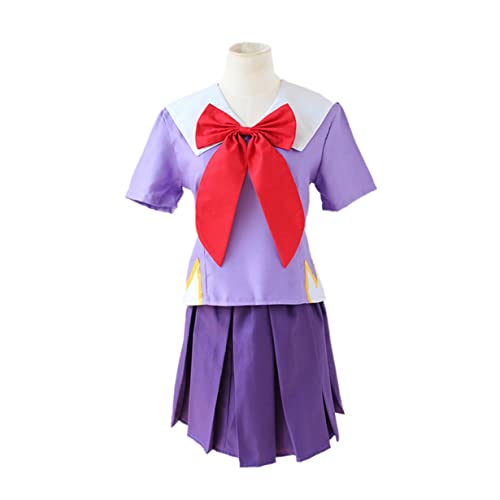 Yuno Gasai Cosplay Kostüm Frauen Schule Uniformen Seemann Anzug Top Rock Fliege 3-teiliger Set,S-Purple von KEYGEM