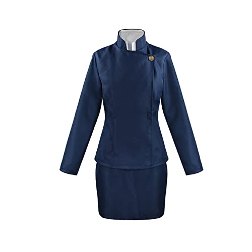 Zenin Maki Cosplay Kostüm Top Rock Uniformanzug Halloween Outfit Für Frauen,L-Blue von KEYGEM