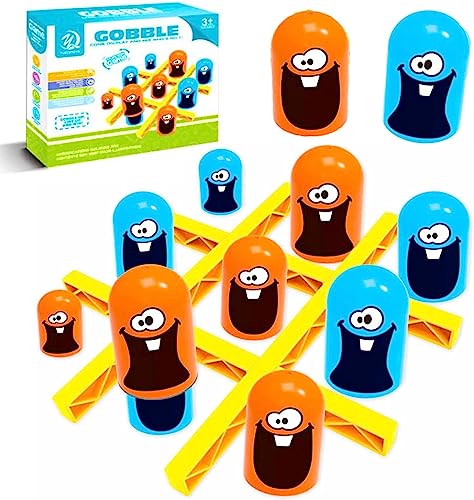 Gobblet Mampfer, Tic Tac Toe Spiel, 2 Spieler Brettspiele Big Eat Small, Tic Tac Toe Interaktive Eltern Kind Kinderspiele, Familienbrettspiele, Lernspielzeug für Eltern und Kinder von KFDDRN