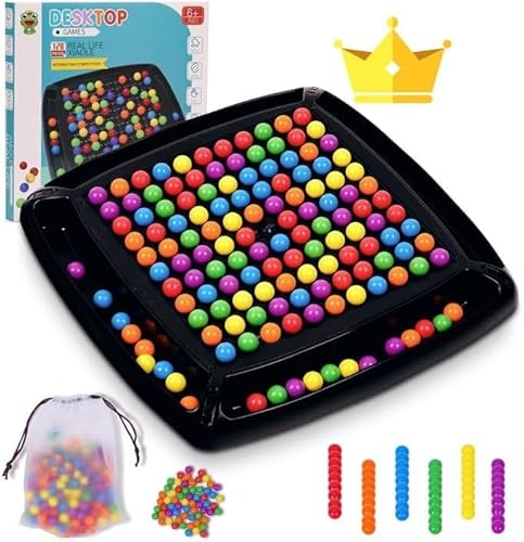 Intellektuelles Schachbrett, Brettspiele, Rainbow Ball Elimination Brettspiel – Familienspiele-Intellectual Chess Board Game für Erwachsene und Kinder von KFDDRN