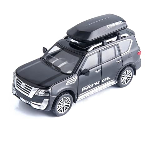 KFHBNI Sammlermodelle von Spielzeugautos 1/32 Nissan Patrol SUV Spielzeugauto JKM 1:32 Diecast Miniaturmodell Türen zu öffnende Sound & Light Collection Zurückziehen Geschenk für Jungen(Brown) von KFHBNI