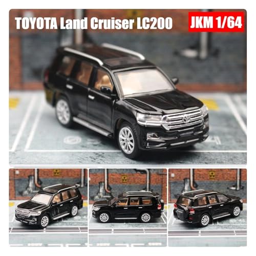 KFHBNI Sammlermodelle von Spielzeugautos 1/64 Toyota Land Cruiser LC200 Miniaturmodell JKM 1/64 Premium SUV Spielzeugauto Fahrzeug Freiräder Druckgusslegierung Sammlung Geschenk(Gray) von KFHBNI