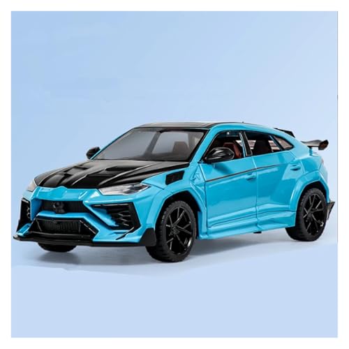 KFHBNI Sammlermodelle von Spielzeugautos 1:24 Urus SUV-Legierung, modifiziertes Sportwagenmodell, Druckguss-Metall-Geländewagenmodell, Simulation von Ton und Licht, Kinderspielzeuggeschenk(Blue) von KFHBNI