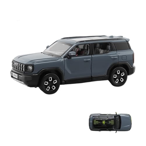 KFHBNI Sammlermodelle von Spielzeugautos 1:32 Haval X-Dog SUV-Legierungsautomodell aus Druckgussmetall, Geländewagenautomodell, Sound- und Lichtsimulationssammlung, Kinderspielzeuggeschenk(Gray) von KFHBNI