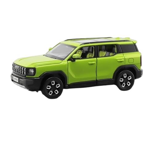 KFHBNI Sammlermodelle von Spielzeugautos 1:32 Haval X-Dog SUV-Legierungsautomodell aus Druckgussmetall, Geländewagenautomodell, Sound- und Lichtsimulationssammlung, Kinderspielzeuggeschenk(Green) von KFHBNI