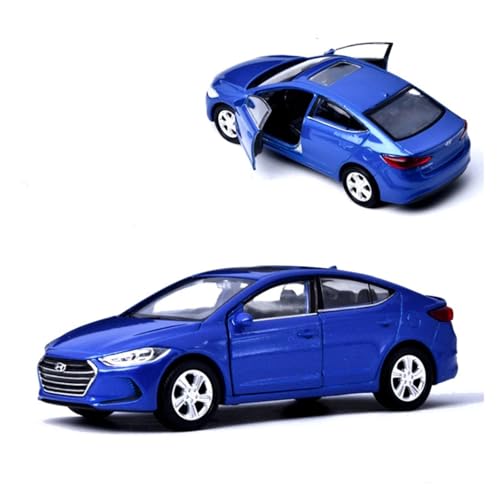 KFHBNI Sammlermodelle von Spielzeugautos Welly 1/36 Elantra Legierung Automodell Druckguss & Spielzeugfahrzeuge Metall Spielzeugautomodell Hohe Simulation Sammlung Kindergeschenk(Elantra Blue) von KFHBNI