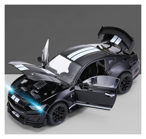 Sammlermodelle von Spielzeugautos 1/18 GT500 Legierung Sportwagen Modell Druckguss Metall Rennwagen Fahrzeuge Modell Sound und Licht Kinder Spielzeug Geschenk(Black) von KFHBNI