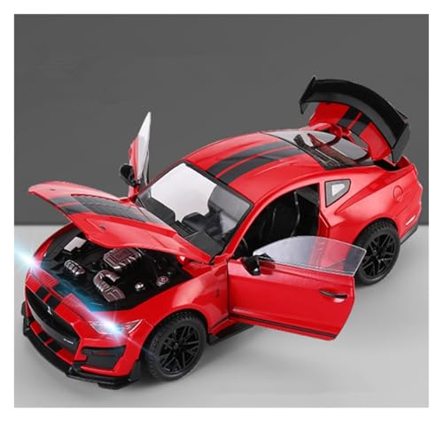 Sammlermodelle von Spielzeugautos 1/18 GT500 Legierung Sportwagen Modell Druckguss Metall Rennwagen Fahrzeuge Modell Sound und Licht Kinder Spielzeug Geschenk(Red) von KFHBNI