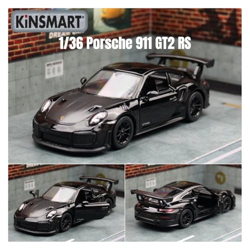 Sammlermodelle von Spielzeugautos 1/36 Porsche 911 GT3 RS Spielzeugauto Modell für Kinder RMZ City Miniatur Racing Free Wheels Pull Back Diecast Metal Collection Geschenk(Brown) von KFHBNI