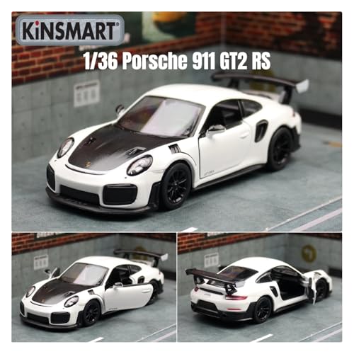 Sammlermodelle von Spielzeugautos 1/36 Porsche 911 GT3 RS Spielzeugauto Modell für Kinder RMZ City Miniatur Racing Free Wheels Pull Back Diecast Metal Collection Geschenk(Gold) von KFHBNI