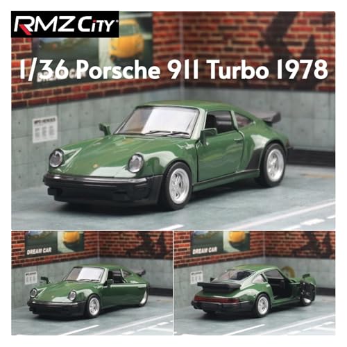 Sammlermodelle von Spielzeugautos 1/36 Porsche 911 GT3 RS Spielzeugauto Modell für Kinder RMZ City Miniatur Racing Free Wheels Pull Back Diecast Metal Collection Geschenk(Green) von KFHBNI