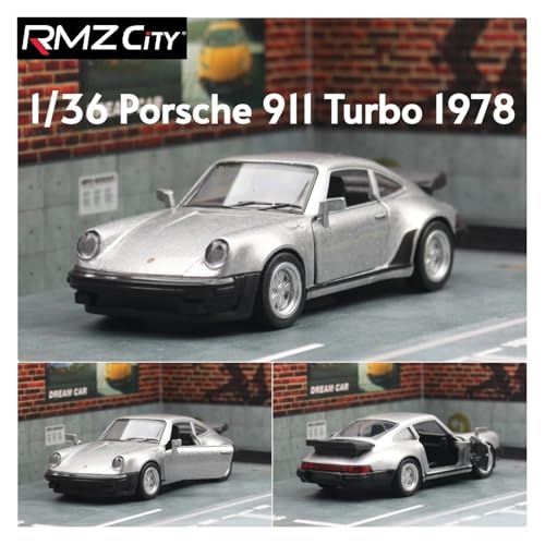 Sammlermodelle von Spielzeugautos 1/36 Porsche 911 GT3 RS Spielzeugauto Modell für Kinder RMZ City Miniatur Racing Free Wheels Pull Back Diecast Metal Collection Geschenk(Silver) von KFHBNI