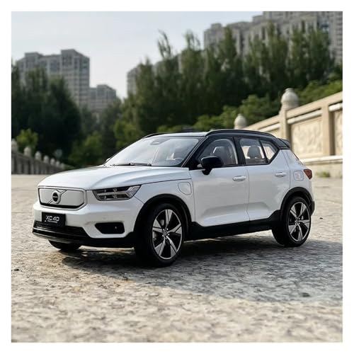 Sammlermodelle von Spielzeugautos 1:18 2023 XC40 SUV Legierung Neue Energie Auto Modell Druckguss Metall Spielzeug Fahrzeug Auto Modell Simulation Sammlung Kinder Geschenk(White) von KFHBNI