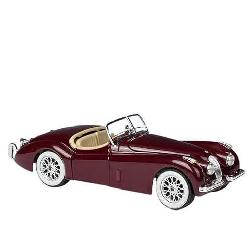 Sammlermodelle von Spielzeugautos 1:24 1951 XK120 Roadster Legierung Oldtimermodell Druckguss Metall Spielzeug Retro Auto Fahrzeuge Modell Simulation Kinder Geschenke(Red) von KFHBNI