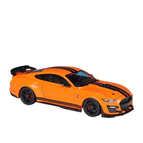 Sammlermodelle von Spielzeugautos 1:24 2020 Shelby GT500 Legierung Sport Auto Modell Druckguss Metall Spielzeug Rennfahrzeuge Auto Modell Sammlung Kinder Geschenke(Orange) von KFHBNI