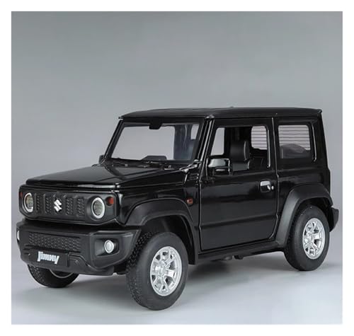 Sammlermodelle von Spielzeugautos 1:24 Jimny SUV Legierung Automodell Druckguss Metall Geländewagen Automodell Simulation Sound Light Collection Kinder Spielzeug Geschenk(Black) von KFHBNI