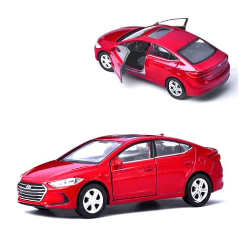 Sammlermodelle von Spielzeugautos Welly 1/36 Elantra Legierung Automodell Druckguss & Spielzeugfahrzeuge Metall Spielzeugautomodell Hohe Simulation Sammlung Kindergeschenk(Elantra red) von KFHBNI