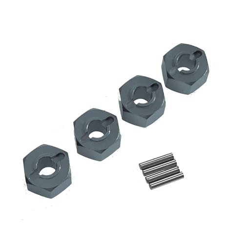 1/14 1/16 14210 14303 16207 16208 Metall Sechskantstecker Adapter 12 mm kompatibel mit Sechskantstiften Kompatibel mit RC-Autorädern (Gray) von KFJHTWG