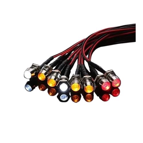 8 Stück RC LED Licht Zubehör RC Scheinwerfer/Rücklicht-Kits kompatibel mit 1/10 1/8 Axial-RC-Autos (8 Stück) von KFJHTWG