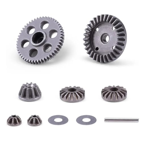 Ersatzteile kompatibel mit RC Auto 1/16 Differentialritzel und Differentialgetriebe aus Metall maschinell kompatibel mit HBX16890A M16102 M16103 von KFJHTWG