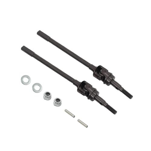 Heavy Duty Universal AR44 Achsen Kupplung vorne hinten Antriebswelle kompatibel mit RC 1/10 90046 90047 (Black Front) von KFJHTWG