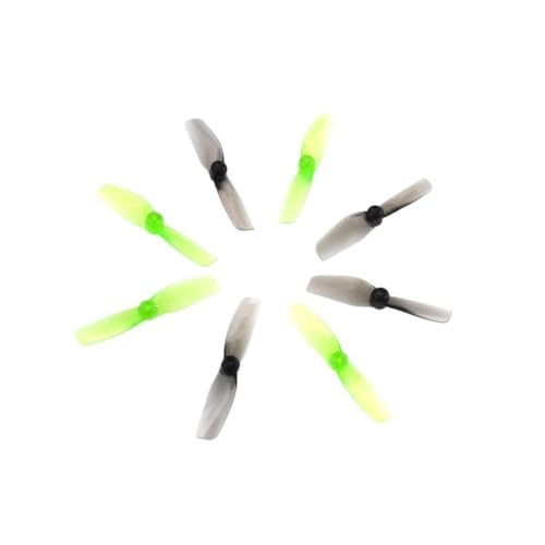 KFJHTWG 10 Paar 40-mm-Micro-Whoop-Propeller 10CW 10CCW, kompatibel mit 75-mm-RC-FPV-Freestyle-Drohnen, 2 Stück(10PAIRS Green) von KFJHTWG