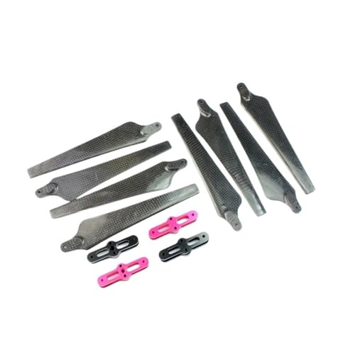 KFJHTWG 2 Paar 1555 Kohlefaser-Faltpropeller mit Clip-Stecker-Set, kompatibel mit DIY RC Quadcopter Drohnen-Ersatzteilen von KFJHTWG