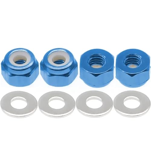 KFJHTWG 4 Teile/los Rad Hex Lock Mutter Ersatz Zubehör Teile Fit Kompatibel Mit 1/14 144001 RC Drift Auto Ersatzteile Hex Lock Mutter(Blue) von KFJHTWG