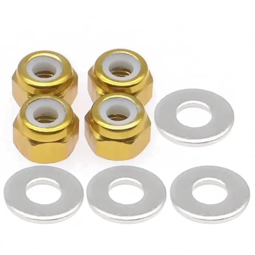 KFJHTWG 4 Teile/los Rad Hex Lock Mutter Ersatz Zubehör Teile Fit Kompatibel Mit 1/14 144001 RC Drift Auto Ersatzteile Hex Lock Mutter(Yellow) von KFJHTWG