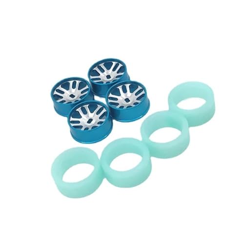 KFJHTWG Verbesserte 24 mm beleuchtete Rennräder, kompatibel mit 1/28 284131 K989 K969 K979 K999 P929 P939 Iw04m Auto RC Autoteile(Sky Blue) von KFJHTWG