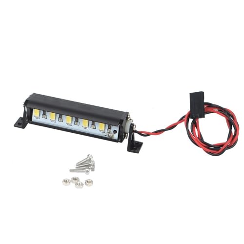 KFJHTWG Metall Dach Lampe 5/9/14 Led Helle Licht Bar Kompatibel Mit 1/10 RC Crawler Auto CC01 Buggy(5LED) von KFJHTWG