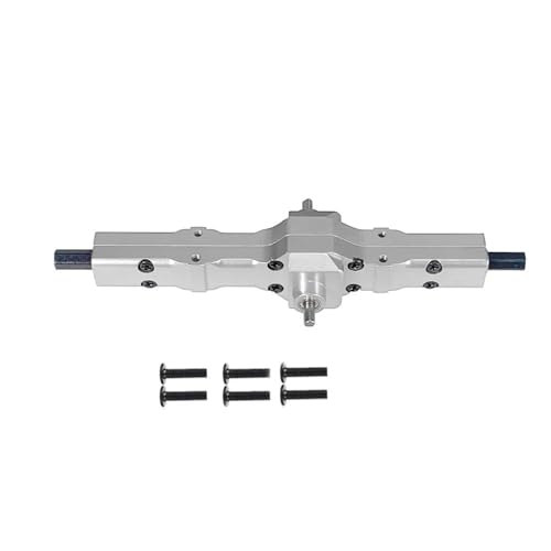 KFJHTWG Fernbedienung mit sechs Antriebsrädern im Maßstab 1/16 mit Brückengruppe aus verbessertem Metall, kompatibel mit dem Modell (Silber) von KFJHTWG