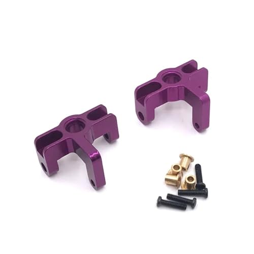 KFJHTWG Metall-Upgrade-Front Steering Cup Kompatibel mit 1/14 144010 144001 144002 1/12 124016 124017 124018 124019 RC Autoteile(Purple) von KFJHTWG