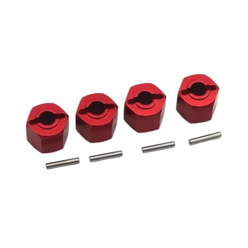 KFJHTWG Kompatibel mit Racing DBX-10 1/10 Ferngesteuertes Fahrzeug, Metallbeschlag, 12 mm Sechskantstecker(Red) von KFJHTWG