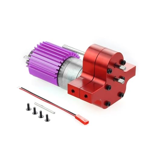 KFJHTWG Metall 370 Motor Getriebe Getriebe Kompatibel Mit C14 C24 B24 B36 MN D99 MN99S RC Auto Upgrade Teile(Red) von KFJHTWG