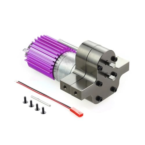 KFJHTWG Metall 370 Motor Getriebe Getriebe Kompatibel Mit C14 C24 B24 B36 MN D99 MN99S RC Auto Upgrade Teile(Titanium) von KFJHTWG