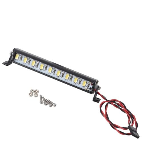 KFJHTWG Metall Dach Lampe 5/9/14 Led Helle Licht Bar Kompatibel Mit 1/10 RC Crawler Auto CC01 Buggy(9LED) von KFJHTWG