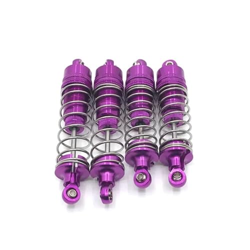 KFJHTWG Metall Upgrade Einstellbare Vorne und Hinten Hydraulische Stoßdämpfer Kompatibel Mit 1/10 104001 104002 RC Auto Teile(Purple) von KFJHTWG