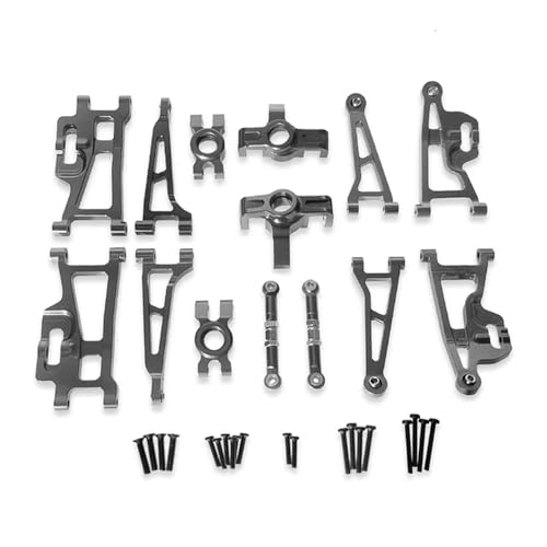 KFJHTWG Metall-Upgrade-Teile-Set für Hyper Go MJX 1/14 14209 14210 H14BM, kompatibles ferngesteuertes Autozubehör(Titanium) von KFJHTWG