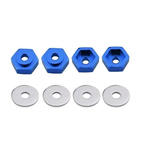 KFJHTWG 12mm bis 17mm Radadapter Antriebsnabenkombinierer Sechskantloch 6mm Teile Kompatibel mit 1/10 1/8 RC Auto Buggy(Blue) von KFJHTWG