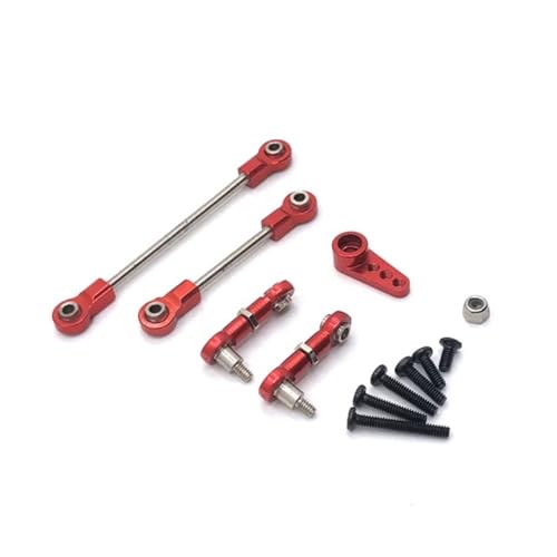 KFJHTWG Metall-Upgrade-Lenkverbindungs-Servoarm 28t Kompatibel mit 1/28 284131 K969 K979 K989 K999 P929 P939 RC Autoteile(Red) von KFJHTWG