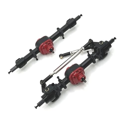 KFJHTWG Metall-Upgrade Vorder- und Hinterachse Baugruppe Kompatibel mit MN Modell 1/12 MN82 LC79 MN78 RC Autoteile(Black) von KFJHTWG